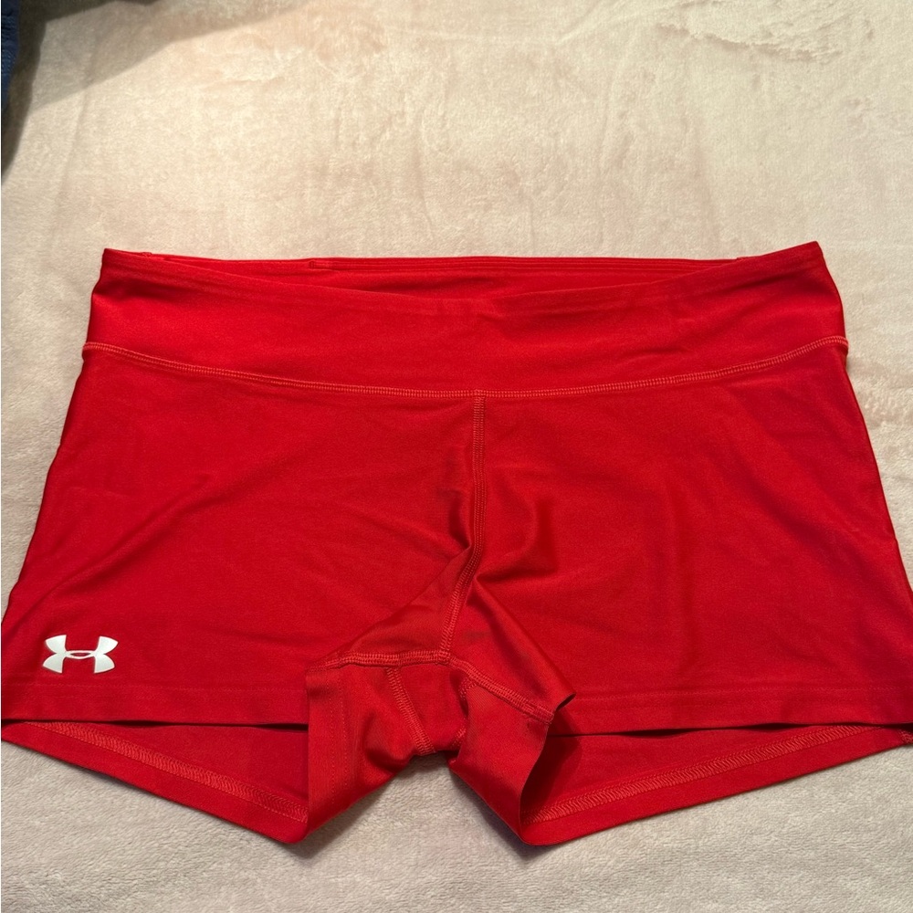 Under Armour Women's Bold Red Athletic Shorts